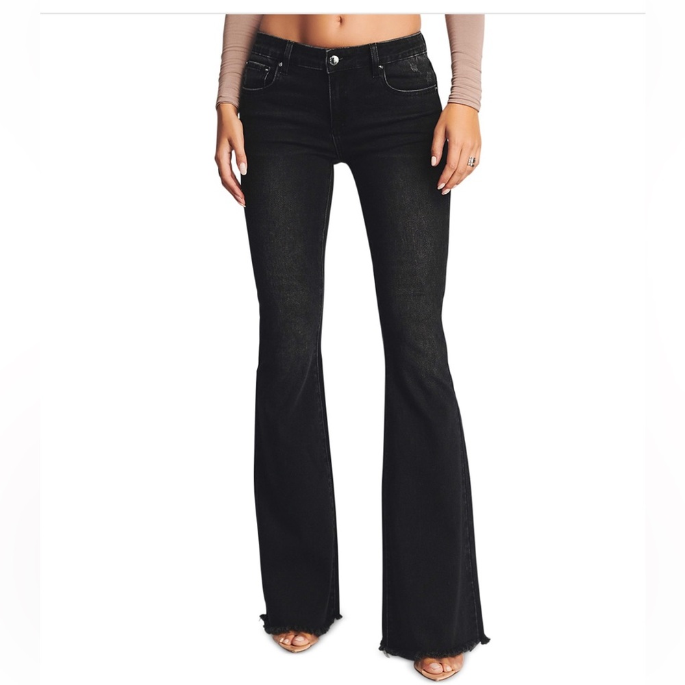 Retrofete Barrymore Low Rise Black Flared Jeans